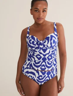 Swimwear^Phase Eight Ikat Tankini Top Blue/Ivory