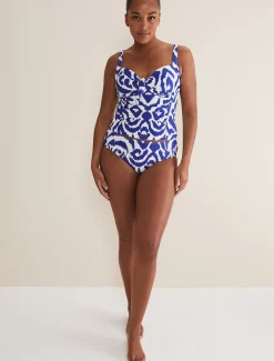 Swimwear^Phase Eight Ikat Tankini Top Blue/Ivory