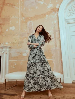 Dresses^Phase Eight Indiana Floral Maxi Dress Pine