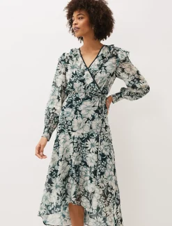 Dresses^Phase Eight Indiana Floral Tiered Dress Pine