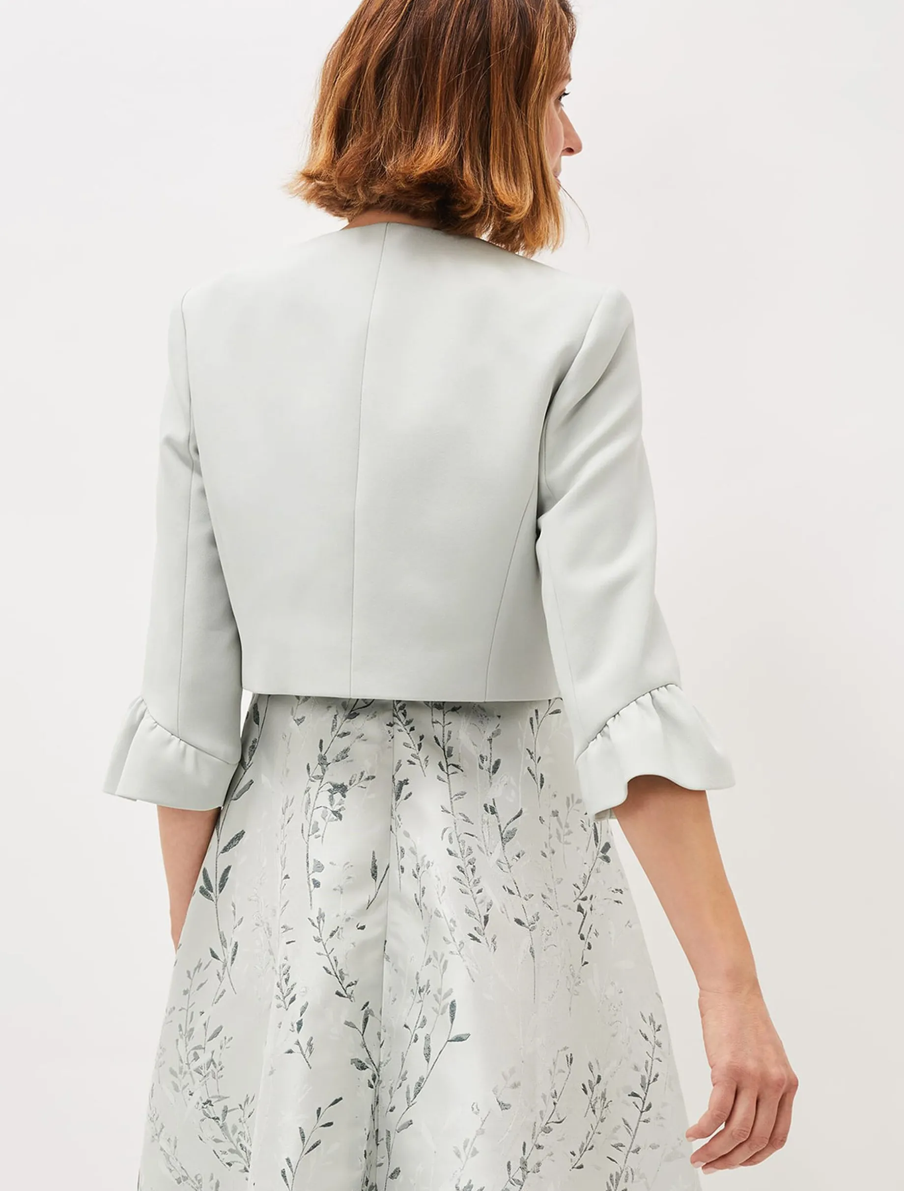 Jackets^Phase Eight Inez Frill Cuff Occasion Jacket Eau De Nil