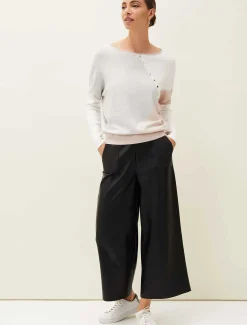 Knitwear^Phase Eight Isabel Colourblock Stud Jumper Pink Multi
