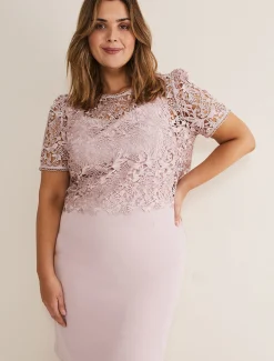 Dresses^Phase Eight Isabella Lace Midi Dress Antique Rose