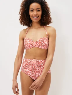 Swimwear^Phase Eight Isabelle Zebra Bikini Top Burnt Orange/ Ivory