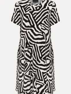 Dresses^Phase Eight Isabelle Zebra Print Dress Black/Ivory