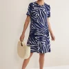 Dresses^Phase Eight Isabelle Zebra Print Mini Dress Blue/Multi