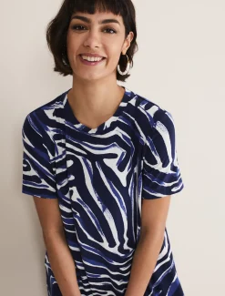 Dresses^Phase Eight Isabelle Zebra Print Mini Dress Blue/Multi