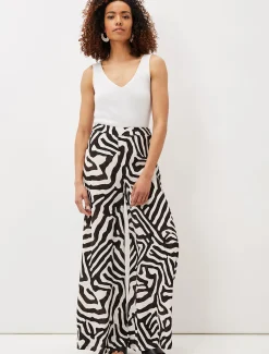 Trousers & Shorts^Phase Eight Isabelle Zebra Print Wide Leg Trouser Multi-Coloured