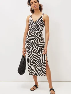 Swimwear^Phase Eight Isabelle Zebra Swimsuit Black/Ivory