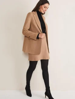 Jackets^Phase Eight Isi Suit Jacket Co-Ord Camel