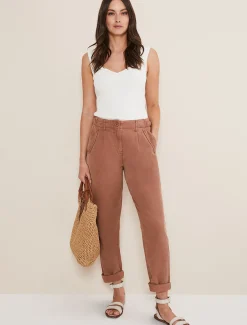 Trousers & Shorts^Phase Eight Ivana Relaxed Chino Trouser Chocolate