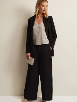 Shirts & Blouses^Phase Eight Ivy Sequin Camisole Oyster