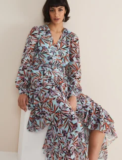 Dresses^Phase Eight Jada Printed Maxi Dress Aqua/Multi
