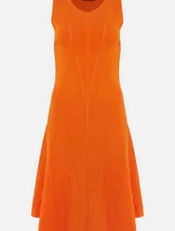 Dresses^Phase Eight Jaya Stitch Detail Dress Orange