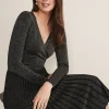 Dresses^Phase Eight Jaycee Shimmer Knit Dress Black/Gold