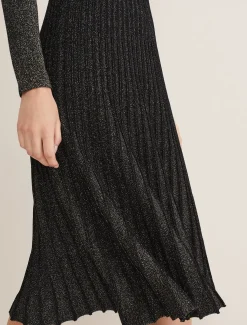 Dresses^Phase Eight Jaycee Shimmer Knit Dress Black/Gold