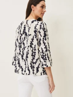 Shirts & Blouses^Phase Eight Jean Floral Blouse Navy/White