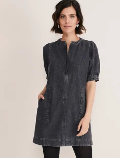 Dresses^Phase Eight Jett Denim Shift Dress Grey