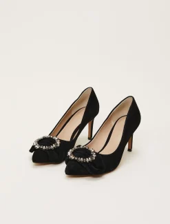 Occasion Shoes^Phase Eight Jewel Front Bow Court Shoe Black