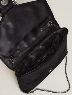 Bags^Phase Eight Jewel Front Clutch Black