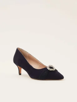 Occasion Shoes^Phase Eight Joelle Sparkle Court Shoe Navy