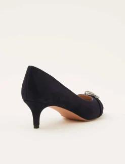 Occasion Shoes^Phase Eight Joelle Sparkle Court Shoe Navy