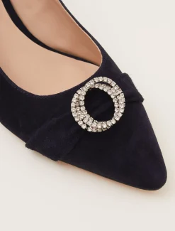 Occasion Shoes^Phase Eight Joelle Sparkle Court Shoe Navy