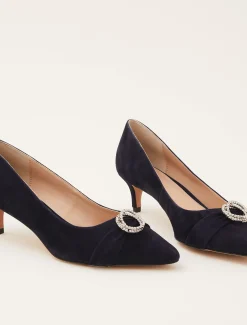 Occasion Shoes^Phase Eight Joelle Sparkle Court Shoe Navy