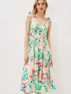 Dresses^Phase Eight Joyce Printed Fit & Flare Dress Ivory/Multi