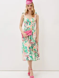 Dresses^Phase Eight Joyce Printed Fit & Flare Dress Ivory/Multi