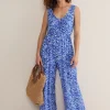 Dresses^Phase Eight Juliana Zebra Print Jersey Jumpsuit Blue