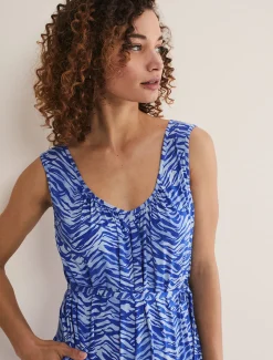 Dresses^Phase Eight Juliana Zebra Print Jersey Jumpsuit Blue