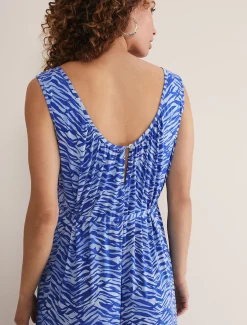 Dresses^Phase Eight Juliana Zebra Print Jersey Jumpsuit Blue