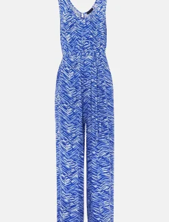 Dresses^Phase Eight Juliana Zebra Print Jersey Jumpsuit Blue