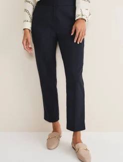 Trousers & Shorts^Phase Eight Julianna Cropped Straight Leg Trousers Navy