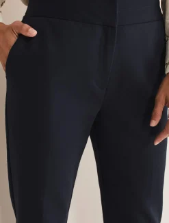Trousers & Shorts^Phase Eight Julianna Cropped Straight Leg Trousers Navy