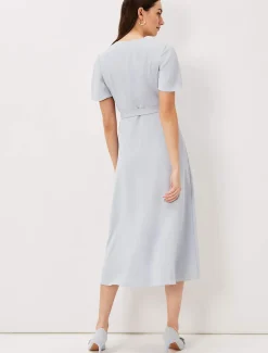 Dresses^Phase Eight Julissa Ruffle Wrap Midi Dress Mineral