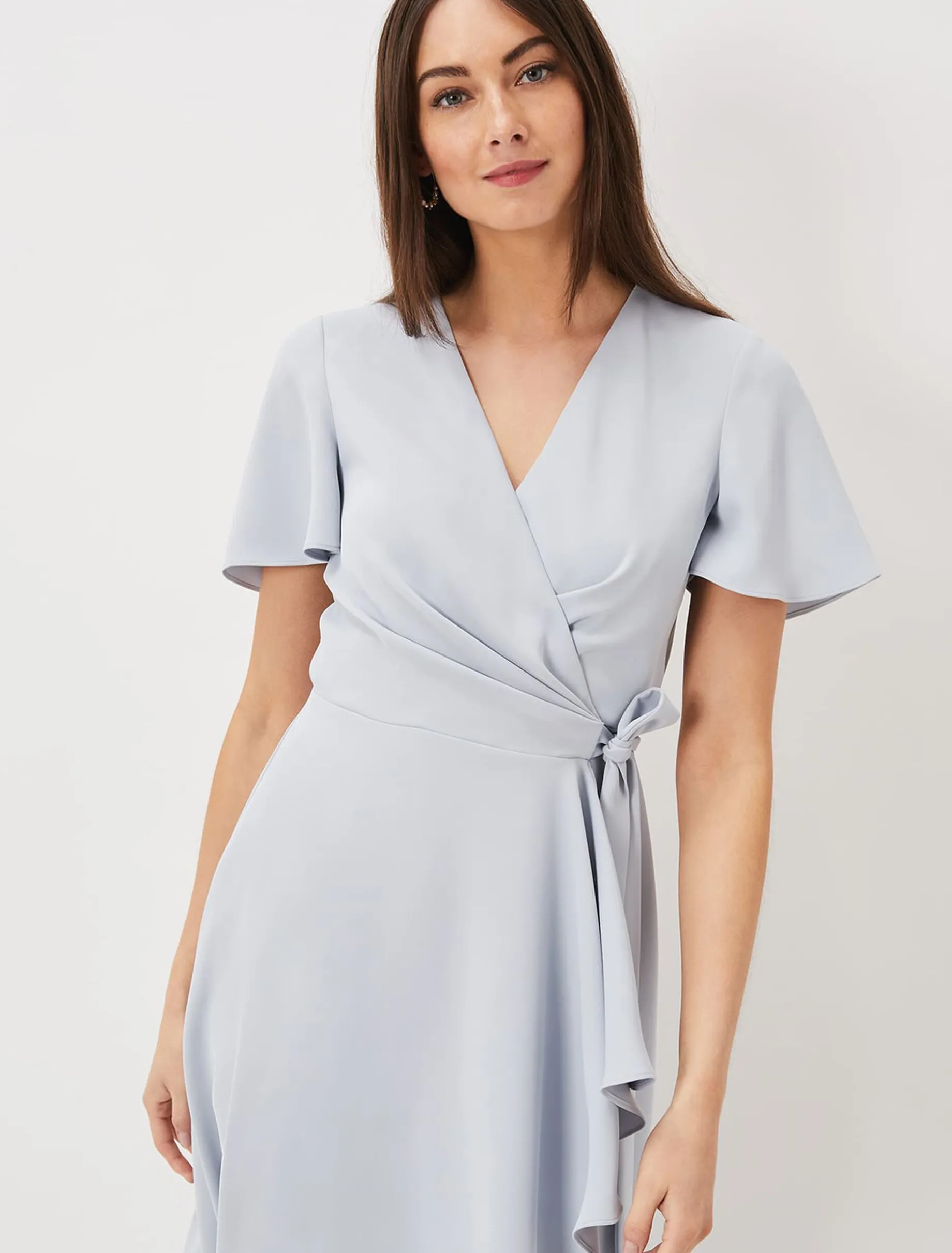 Dresses^Phase Eight Julissa Ruffle Wrap Midi Dress Mineral