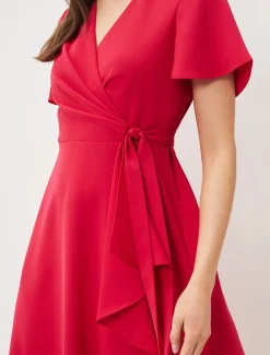 Dresses^Phase Eight Julissa Ruffle Wrap Midi Dress Fuschia