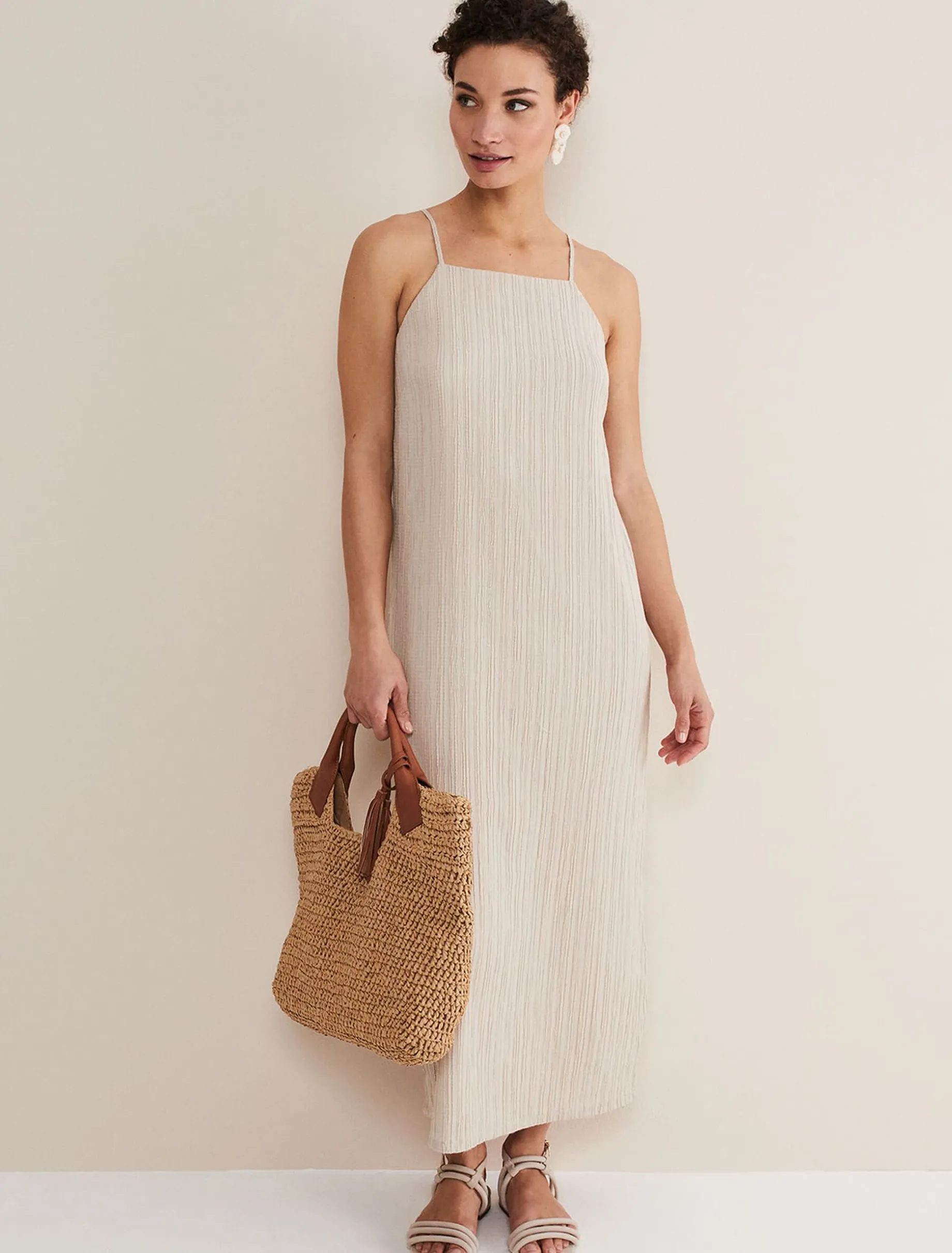 Dresses^Phase Eight Kady Strappy D Ring Dress Stone