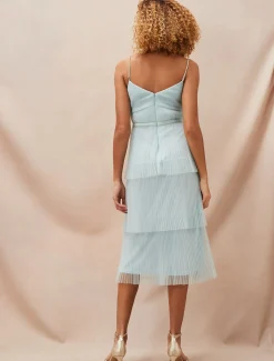 Dresses^Phase Eight Kaia Pleated Tulle Midi Dress Eau De Nil