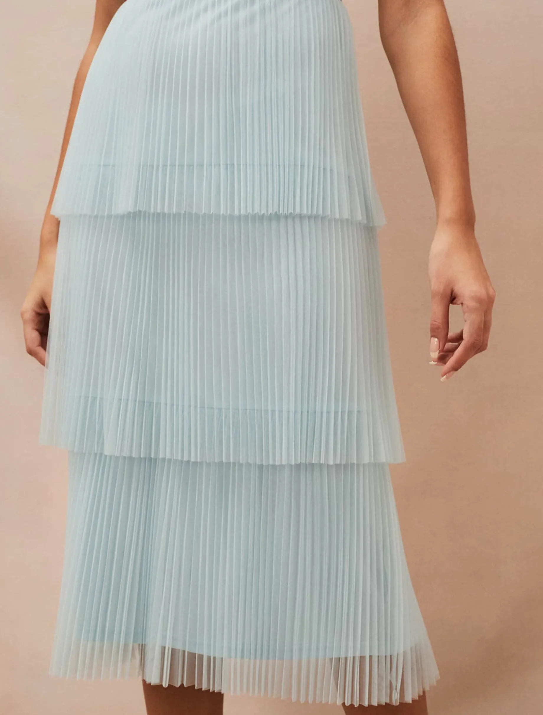 Dresses^Phase Eight Kaia Pleated Tulle Midi Dress Eau De Nil