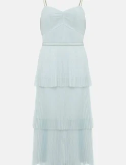 Dresses^Phase Eight Kaia Pleated Tulle Midi Dress Eau De Nil