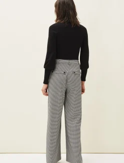 Trousers & Shorts^Phase Eight Karrie Dogtooth Wide Leg Trouser Black/White