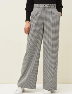 Trousers & Shorts^Phase Eight Karrie Dogtooth Wide Leg Trouser Black/White