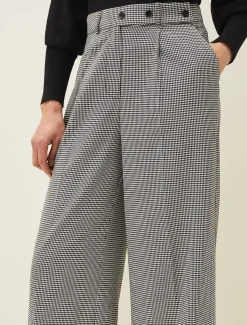Trousers & Shorts^Phase Eight Karrie Dogtooth Wide Leg Trouser Black/White