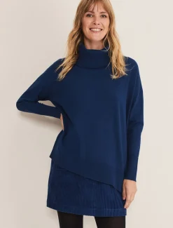 Knitwear^Phase Eight Katya Cosy Asymmetric Knit Dark Teal