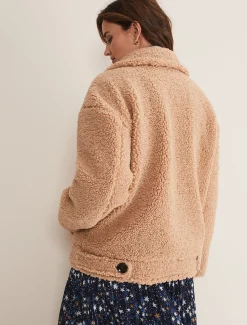 Coats^Phase Eight Kelsey Short Teddy Coat Camel