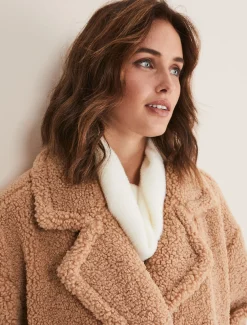Coats^Phase Eight Kelsey Short Teddy Coat Camel