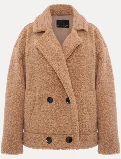 Coats^Phase Eight Kelsey Short Teddy Coat Camel
